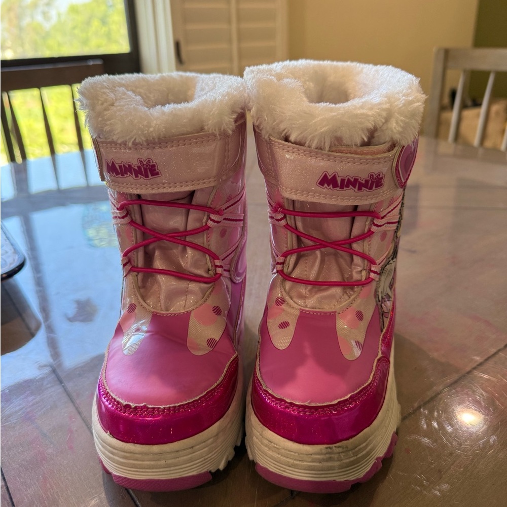 Disney Minnie Mouse Pink Kids Snow Boots